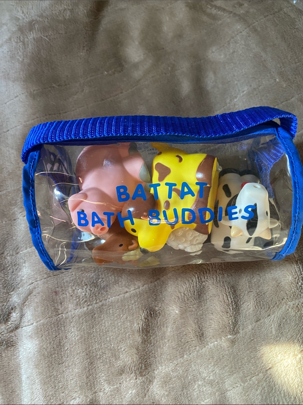 VINTAGE 5pc BATTAT Bath Buddies Set w Bag